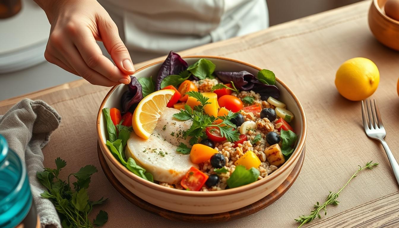 Seasonal meal prepared in a home kitchen
